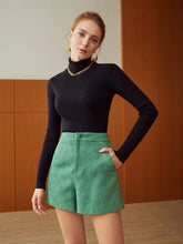 MOTF PREMIUM TWEED VISCOSE-BLEND SHORTS